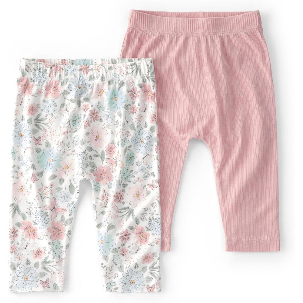 imageCarters BabyGirls Purelysoft 2Pack PantGarden Print