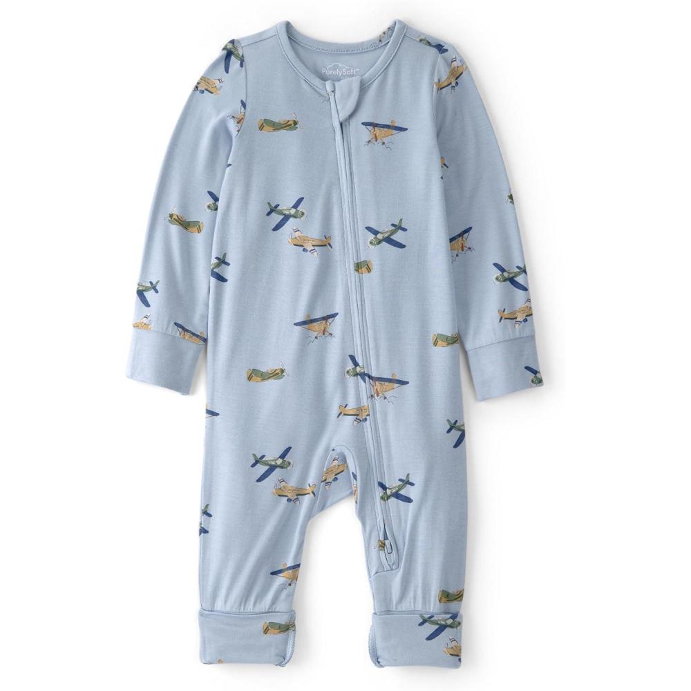 imageCarters babyboys Purelysoft Sleep and Play PajamasVintage Plane