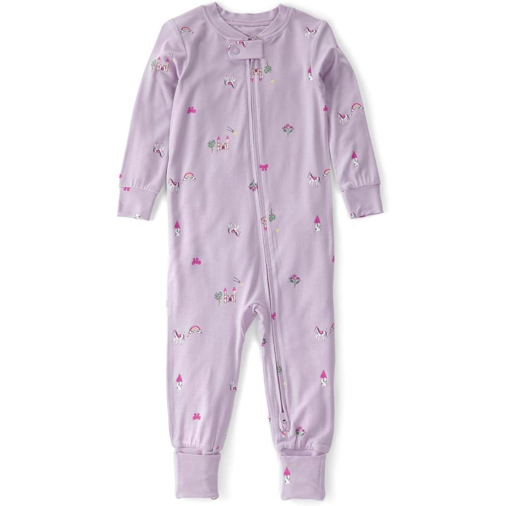 imageCarters babygirls Purelysoft 1piece PajamasPurple Fairytale
