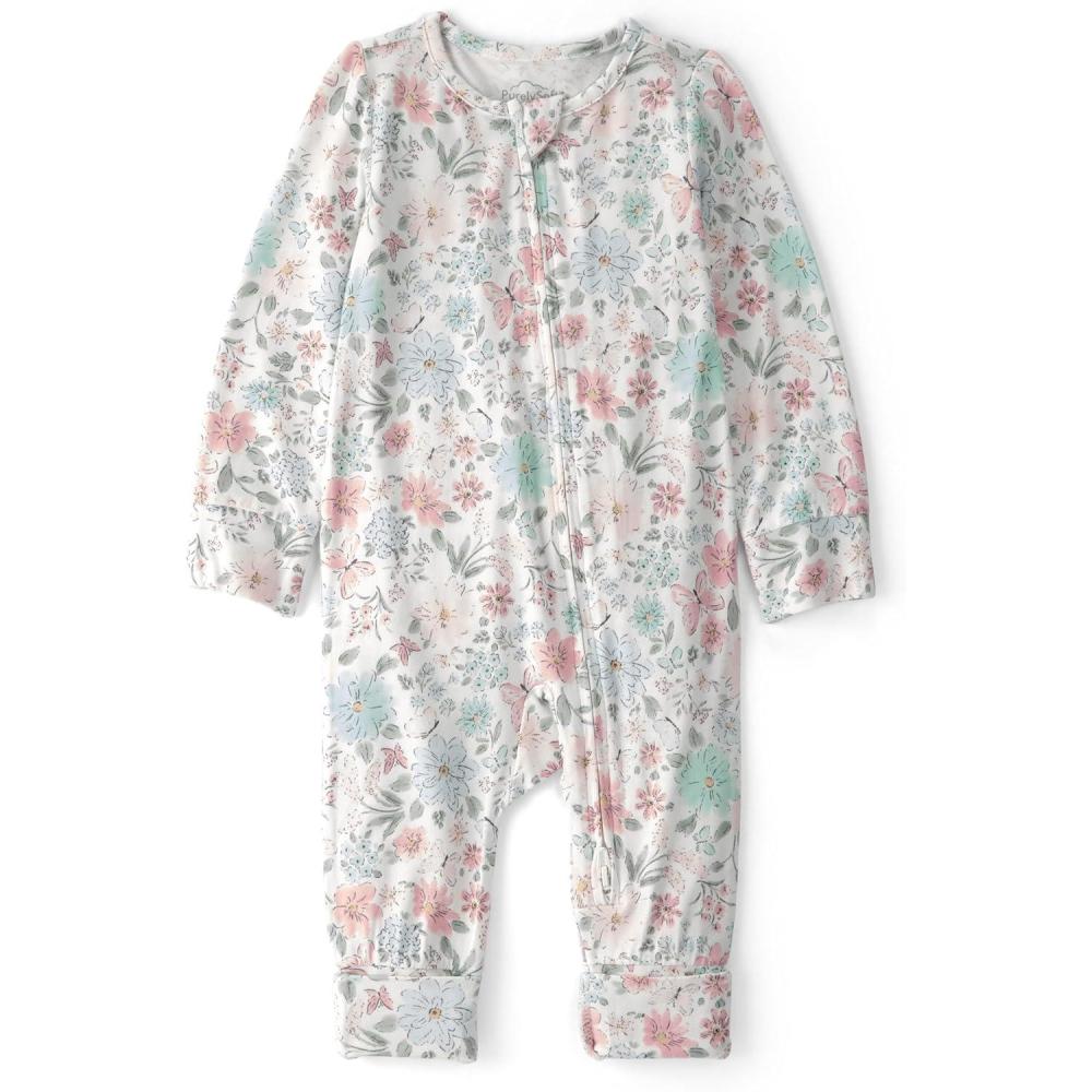 imageCarters babygirls Purelysoft Sleep and Play PajamasGarden Print