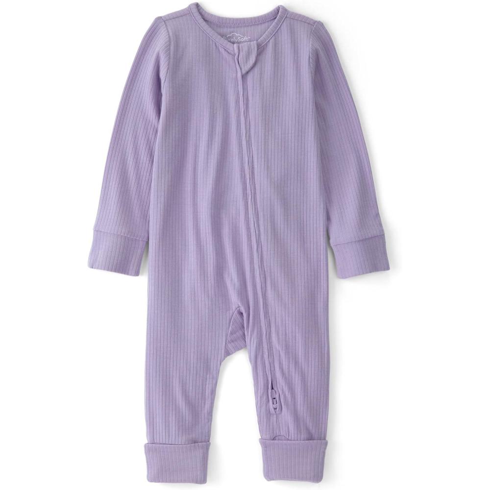 imageCarters babygirls Purelysoft Sleep and Play PajamasSolid Purple