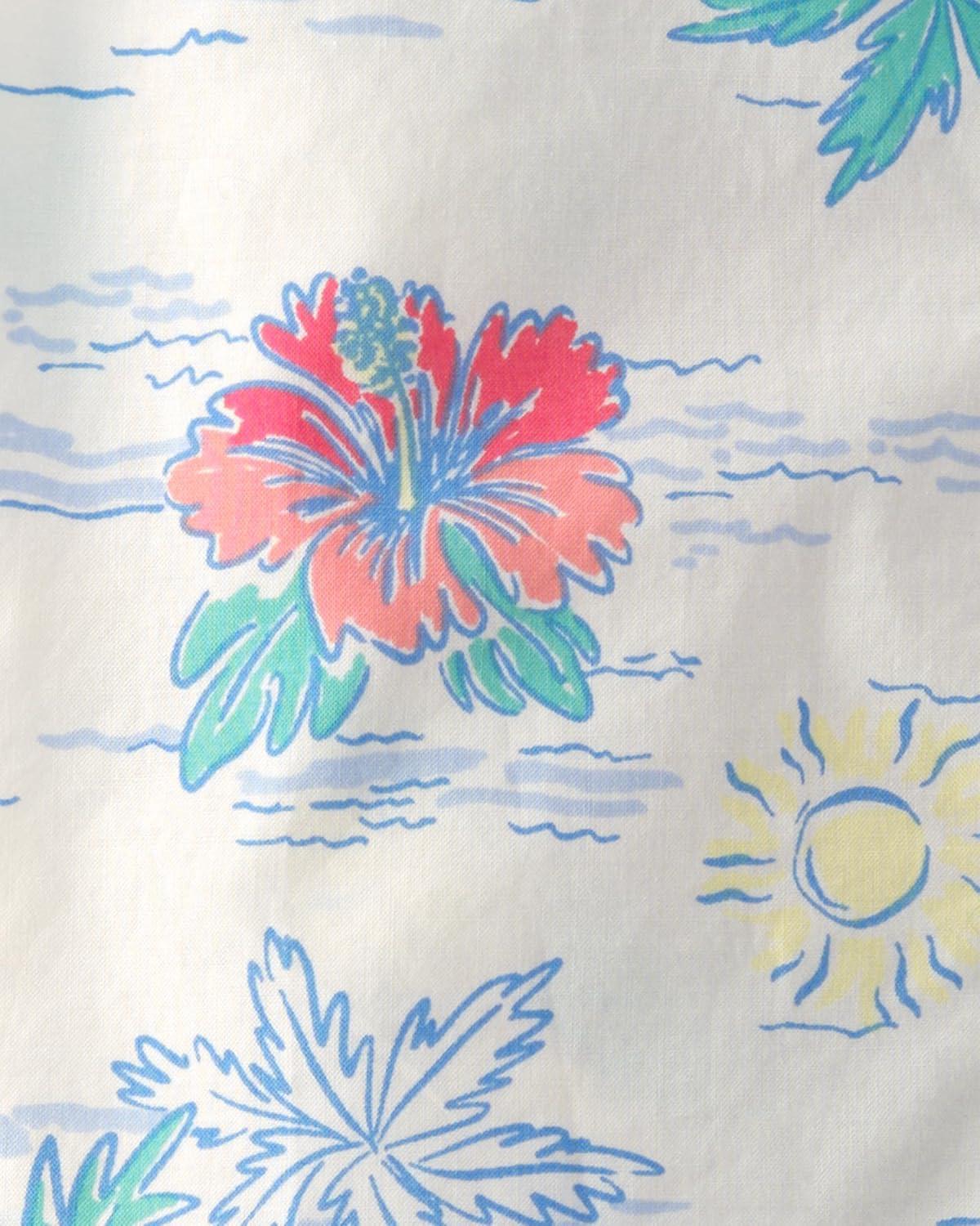 imageCarters babyboys 2piece Short SetWhite Beach Floral