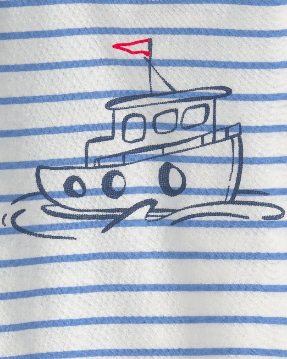 imageCarters boys 3piece Short SetBlue Mariner