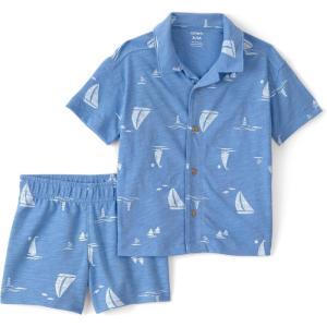 Carter’s baby-boys 2-piece Short Set(Blue Sailboat)