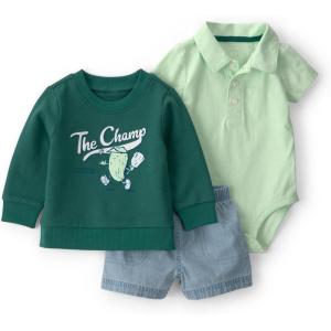 Carter’s baby-boys 3-piece Short Set(Pickle Green)