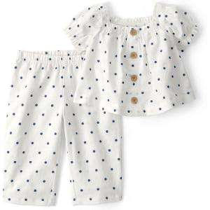 Carter’s baby-girls 2-piece Pant Set(White)