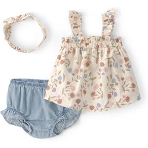 Carter’s baby-girls 3-piece Diaper Cover Set(Blue Floral)