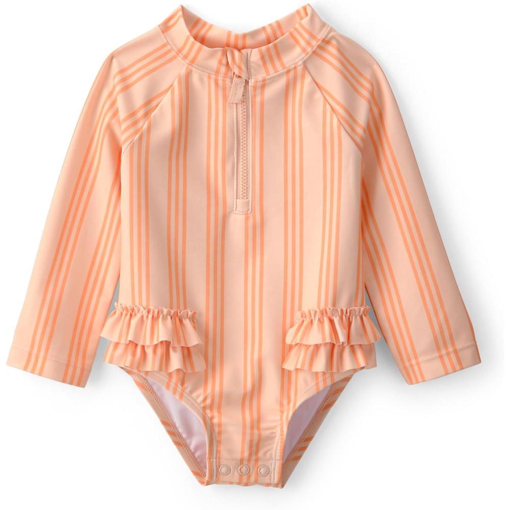 imageCarters BabyGirls 1Piece RashguardOrange Stripe