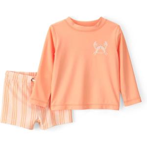 Carter’s Baby-Boys 2-Piece Rashguard Trunk Set(Orange Crab)